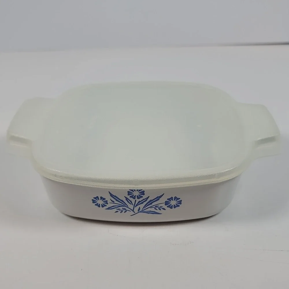 Vintage Corning Ware Cornflower Blue A-1-B 1 Quart Casserole Dish with Lid USA